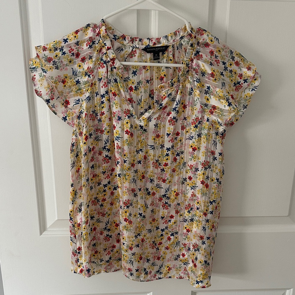 Banana Republic Multicolor Floral Blouse